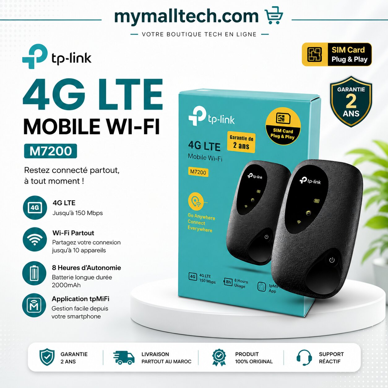 TPLink M7200 - Routeur Mobile Wi-Fi 4G LTE